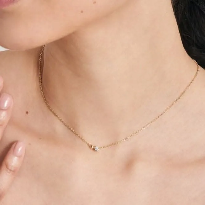 Gold Orb Sparkle Pendant Necklace  N045-02G-CZ Ania Haie Jewellery