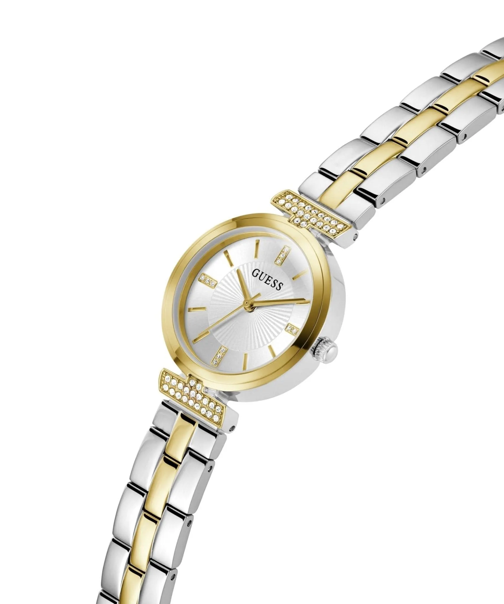 Guess Ladies Array Yellow Gold Tone Stainless Steel Watch GW0762L5