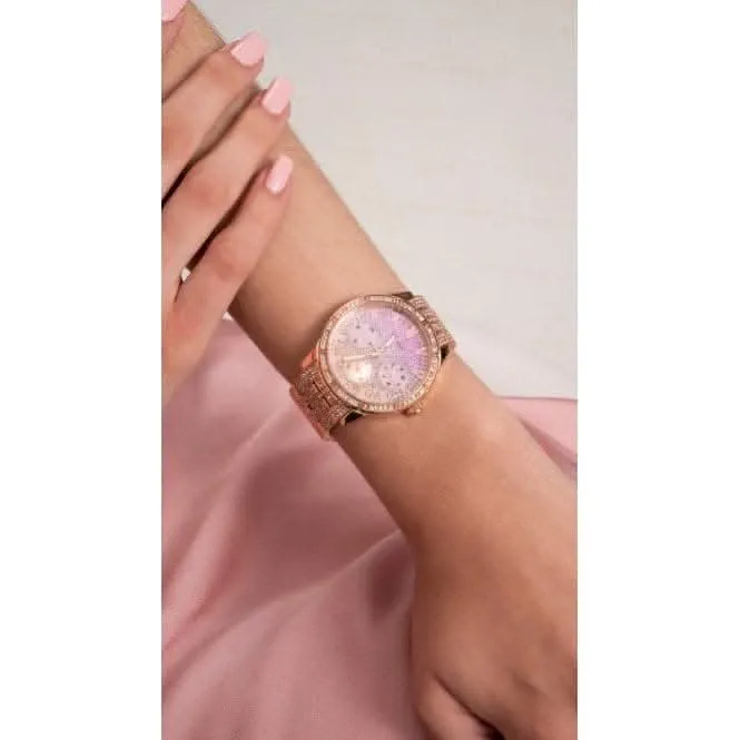 Guess Ladies Cascade Stainless Steel Rose Gold Watch GW0365L3