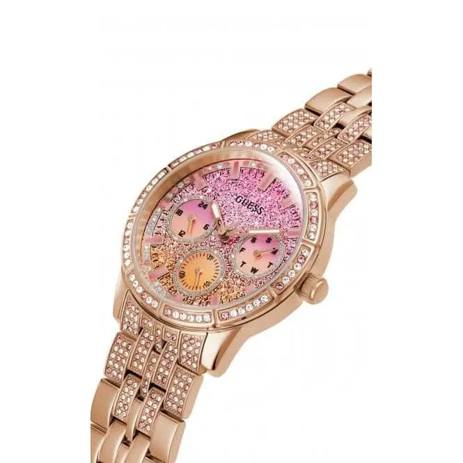 Guess Ladies Cascade Stainless Steel Rose Gold Watch GW0365L3
