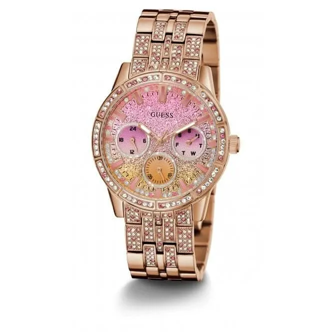 Guess Ladies Cascade Stainless Steel Rose Gold Watch GW0365L3