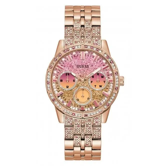 Guess Ladies Cascade Stainless Steel Rose Gold Watch GW0365L3