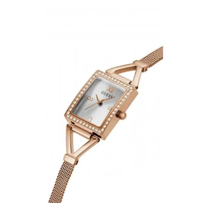 Guess Ladies Grace Stainless Steel Mesh Rose Gold Watch GW0400L3