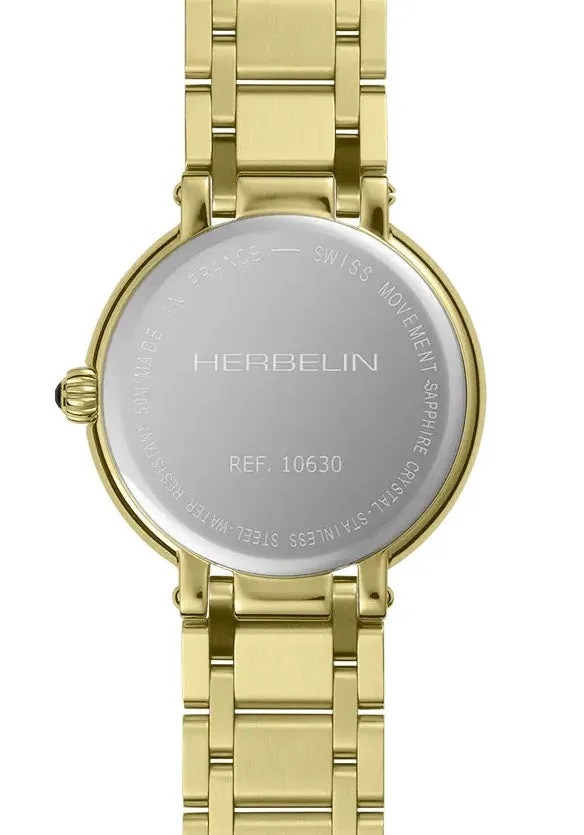Herbelin Watches Herbelin Galet Yellow Gold PVD Watch