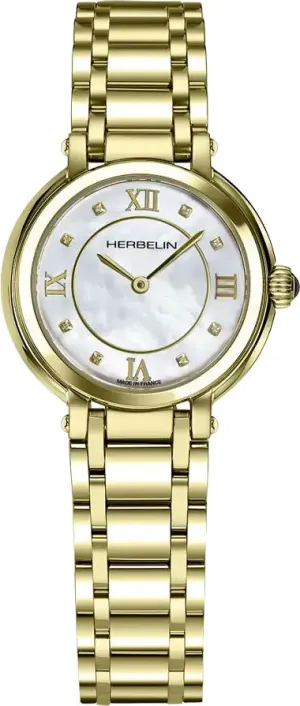 Herbelin Watches Herbelin Galet Yellow Gold PVD Watch