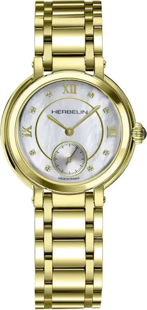 Herbelin Watches Herbelin Galet Yellow Gold PVD Watch