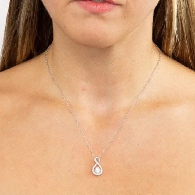 Infinity Cubic Zirconia Pendant P4912 Diamonfire Jewellery