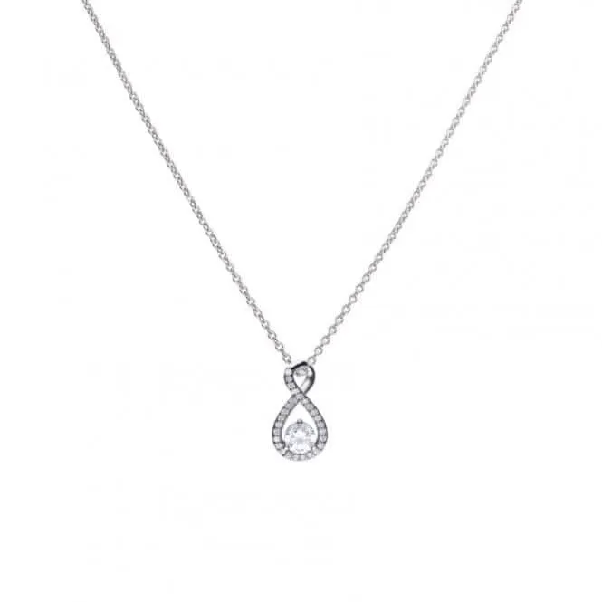 Infinity Cubic Zirconia Pendant P4912 Diamonfire Jewellery