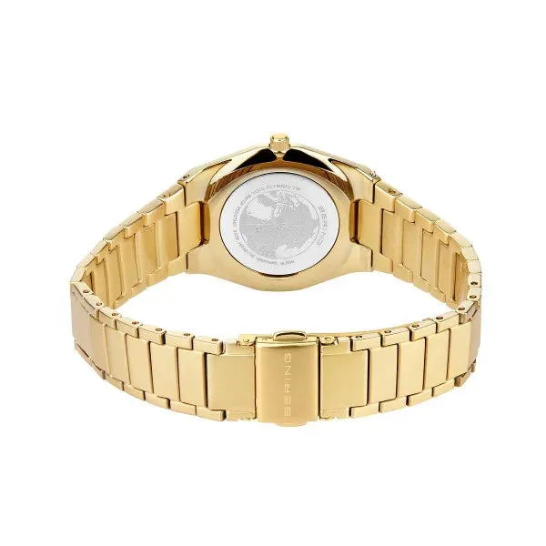 Jewelry Bering Watches Bering - Classic Polished/Brushed Gold 32mm Ladies Watch