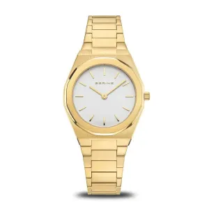 Jewelry Bering Watches Bering - Classic Polished/Brushed Gold 32mm Ladies Watch