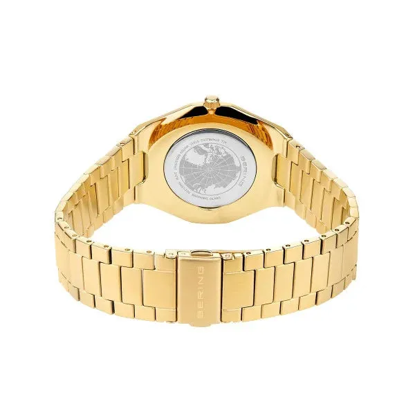 Jewelry Bering Watches Bering - Classic Polished/Brushed Gold 41mm Mens Watch