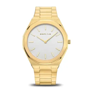 Jewelry Bering Watches Bering - Classic Polished/Brushed Gold 41mm Mens Watch