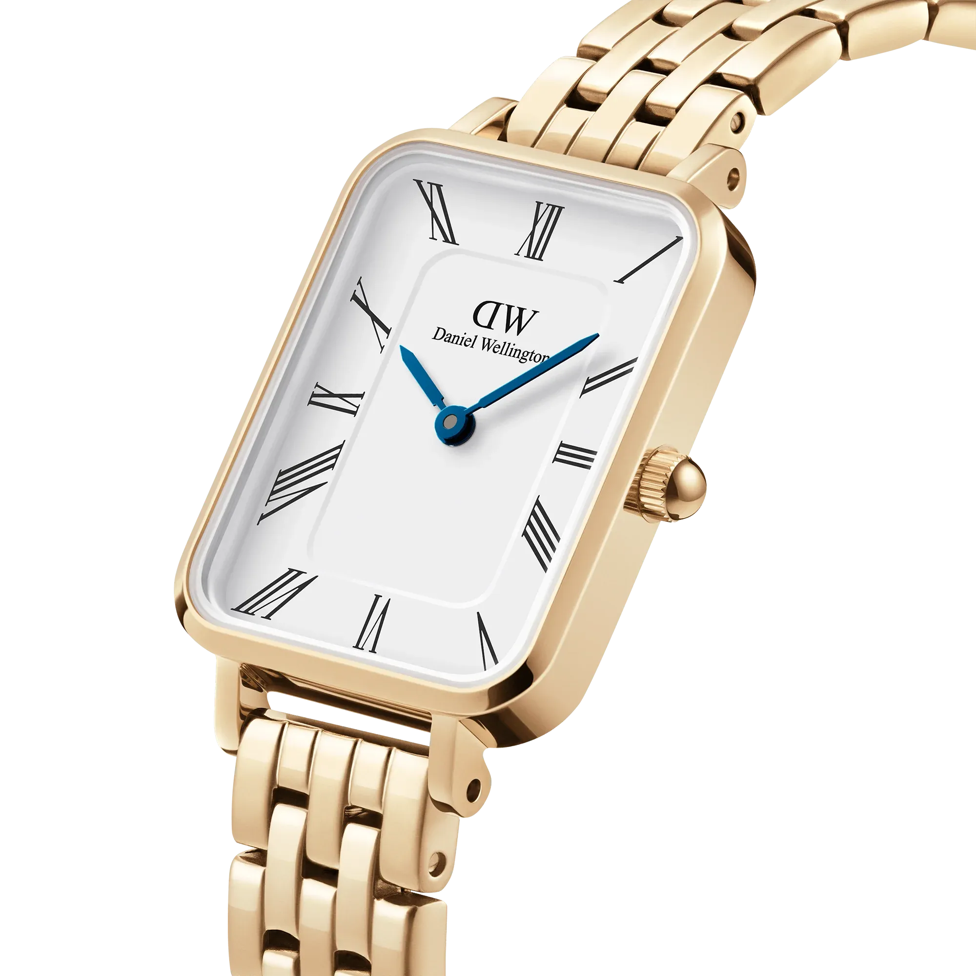 Jewelry Daniel Wellington Watches Daniel Wellington -Quadro Roman Numerals 5-Link Gold