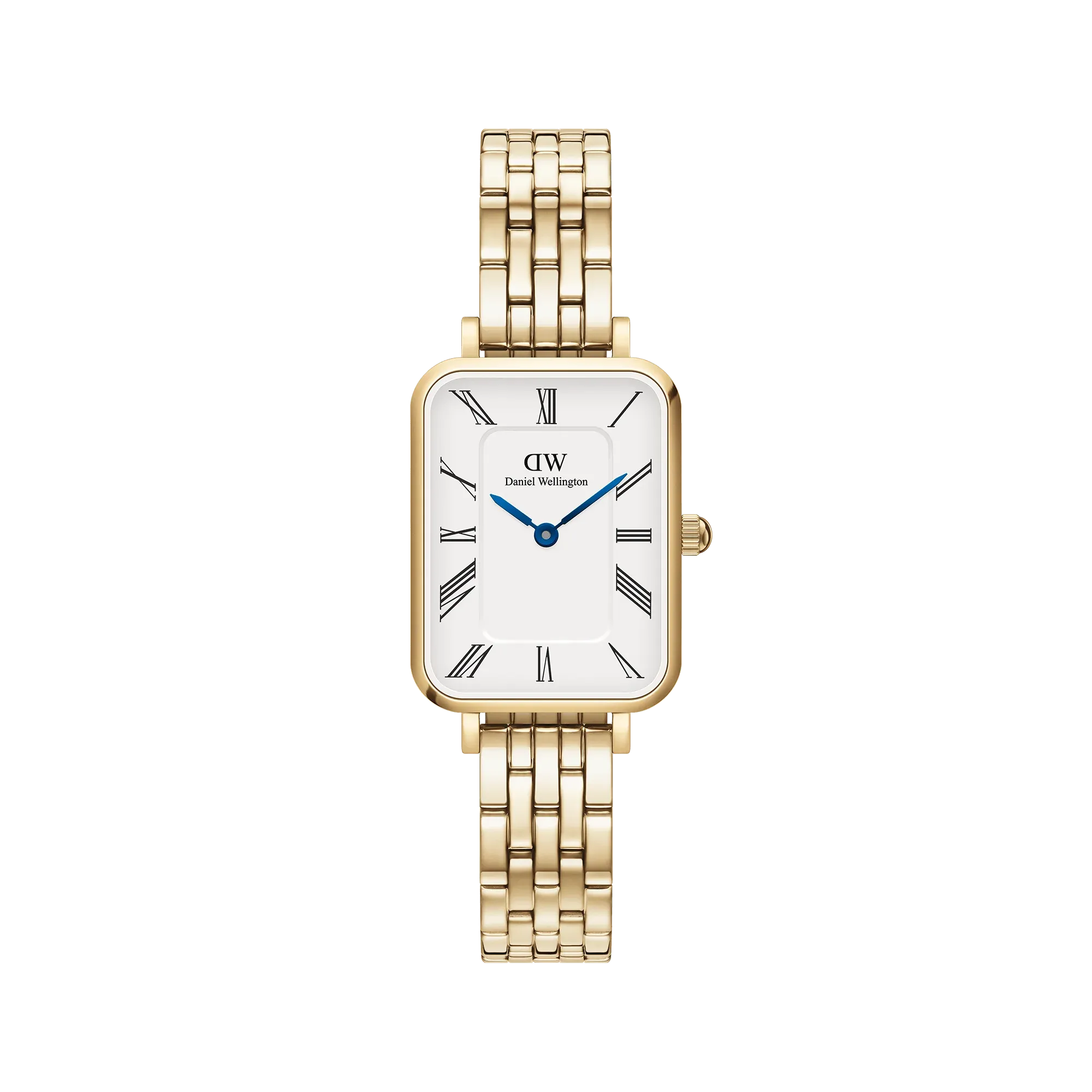 Jewelry Daniel Wellington Watches Daniel Wellington -Quadro Roman Numerals 5-Link Gold