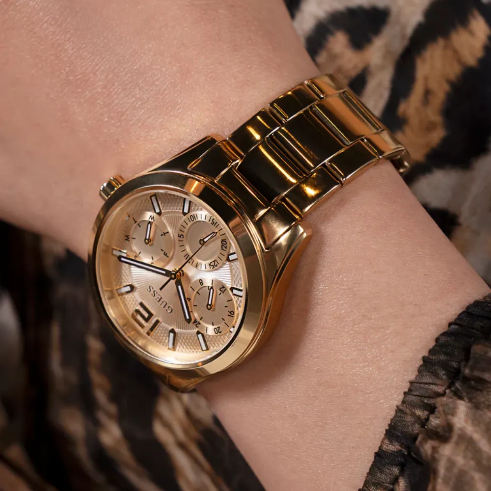 Jewelry Guess Watches Guess Analog Gold Stainless Steel Strap Women Watch GW0760L2