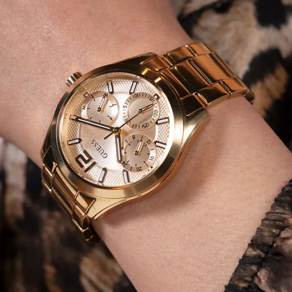 Jewelry Guess Watches Guess Analog Gold Stainless Steel Strap Women Watch GW0760L2