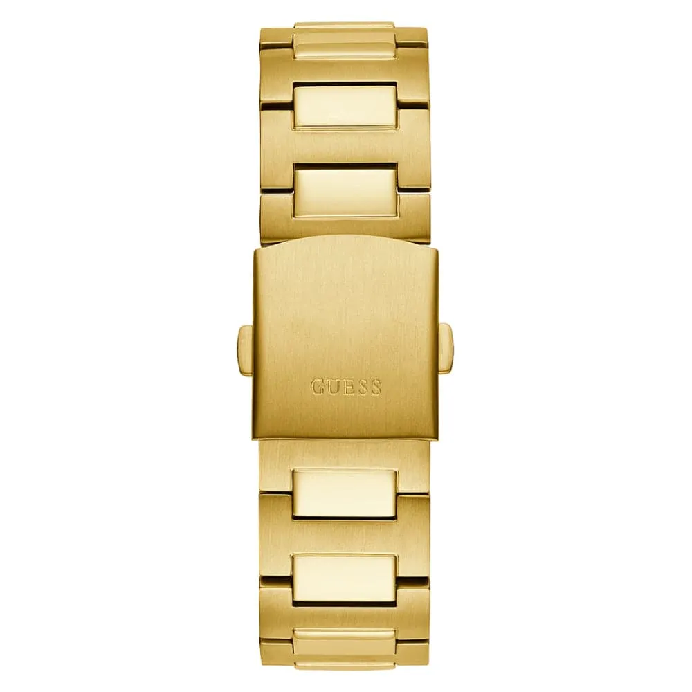 Jewelry Guess Watches Guess Chronograph Black Dial Gold Stainless Steel Strap Men Watch GW0572G2