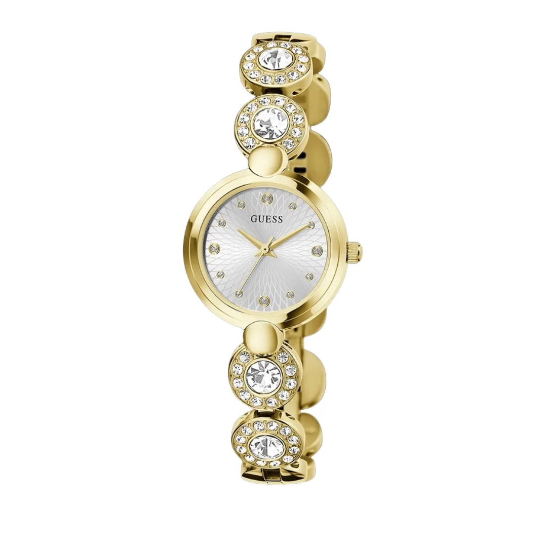 Jewelry Guess Watches GUESS GOLD TONE CRYSTAL LINKS LADIES WATCH GW0757L2