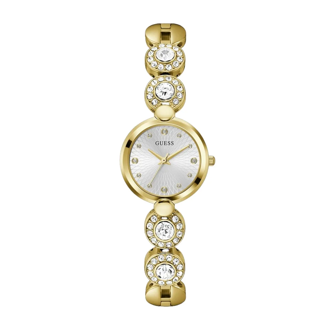 Jewelry Guess Watches GUESS GOLD TONE CRYSTAL LINKS LADIES WATCH GW0757L2