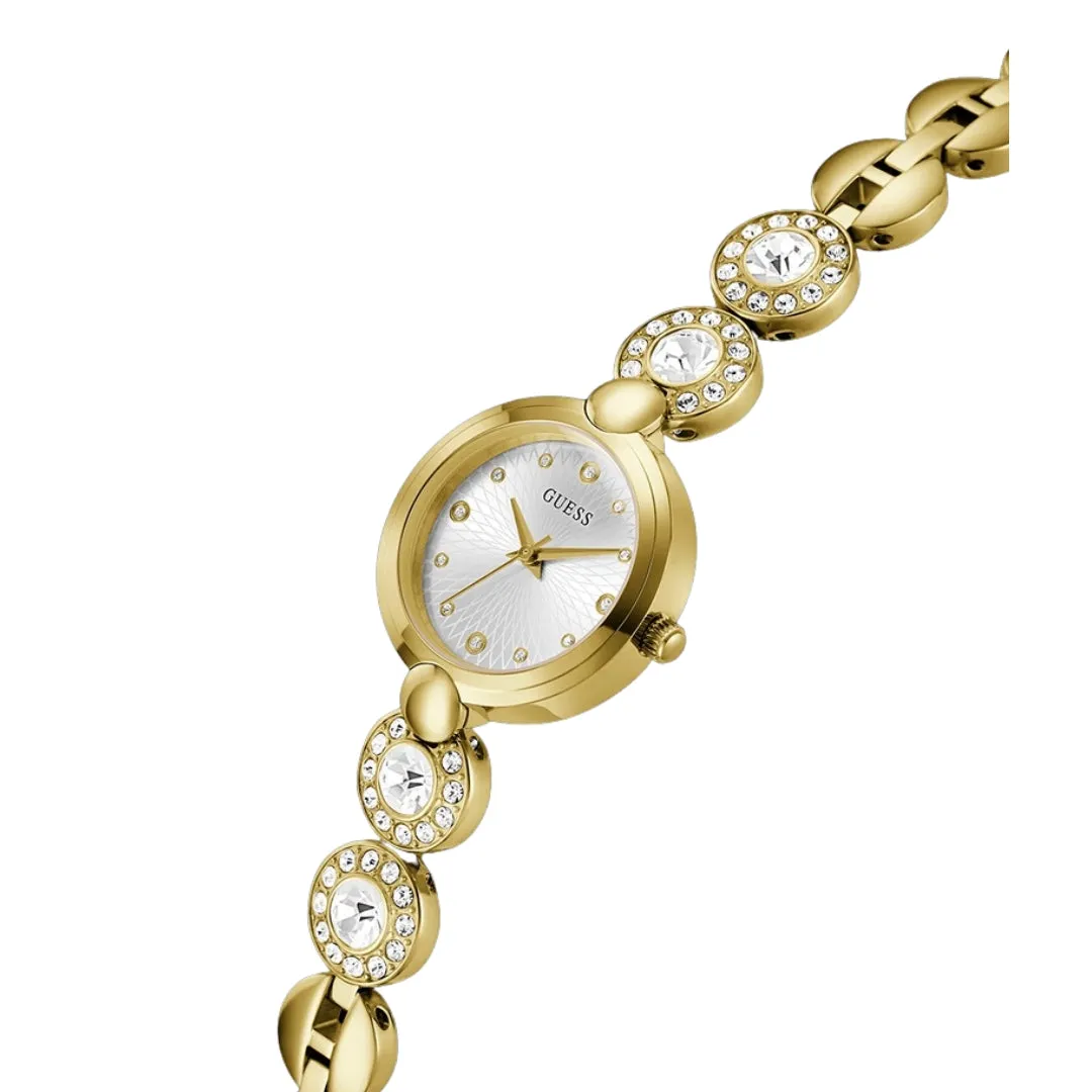 Jewelry Guess Watches GUESS GOLD TONE CRYSTAL LINKS LADIES WATCH GW0757L2
