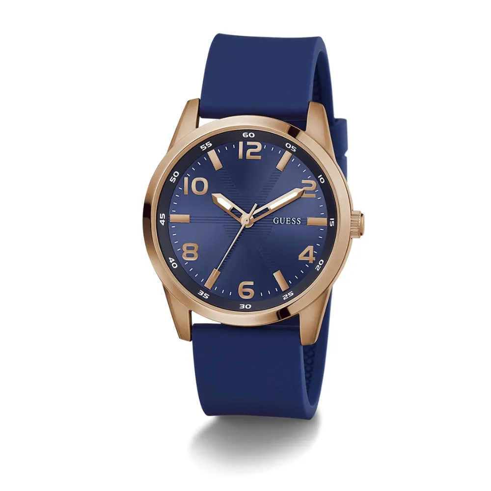 Jewelry Guess Watches GUESS GW0805G3 BLUE DIAL ROSE GOLD TONE ANALOG WATCH