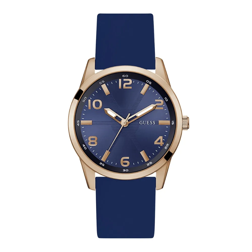 Jewelry Guess Watches GUESS GW0805G3 BLUE DIAL ROSE GOLD TONE ANALOG WATCH