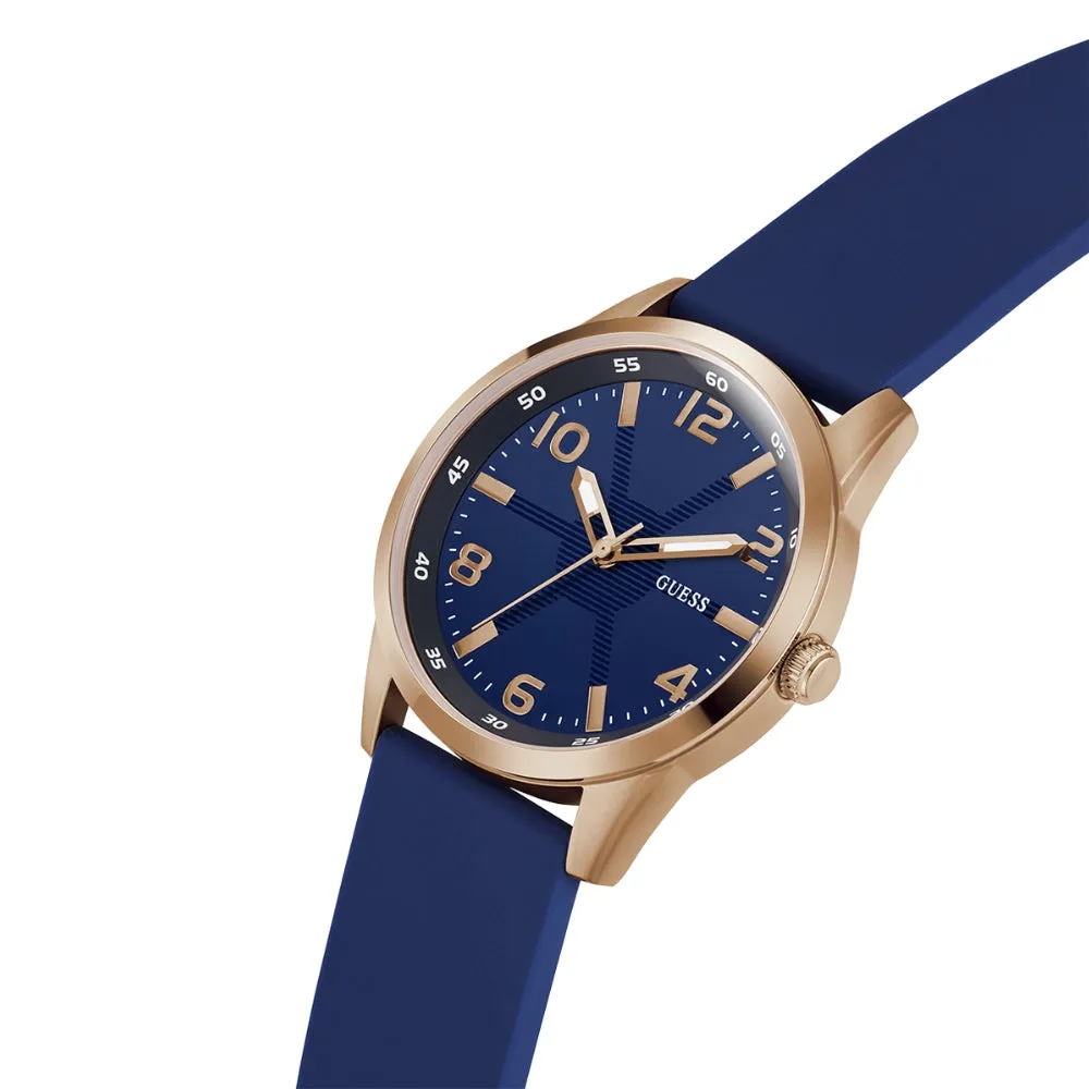 Jewelry Guess Watches GUESS GW0805G3 BLUE DIAL ROSE GOLD TONE ANALOG WATCH