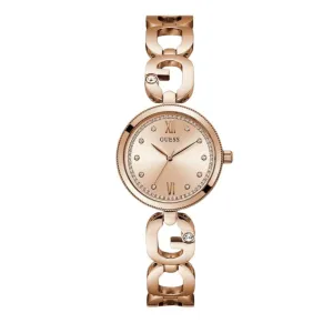 Jewelry Guess Watches Guess Ladies Rose Gold Tone G-Links Analog Watch GW0759L3