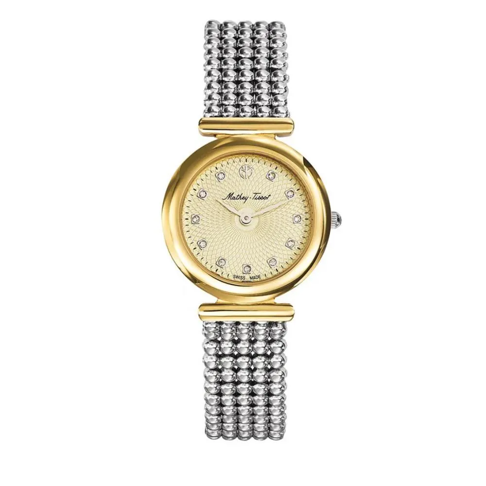 Jewelry Mathey-Tissot Watches Mathey-Tissot Allure Collection Sapphire Crystal Stainless Steel Ladies Watch