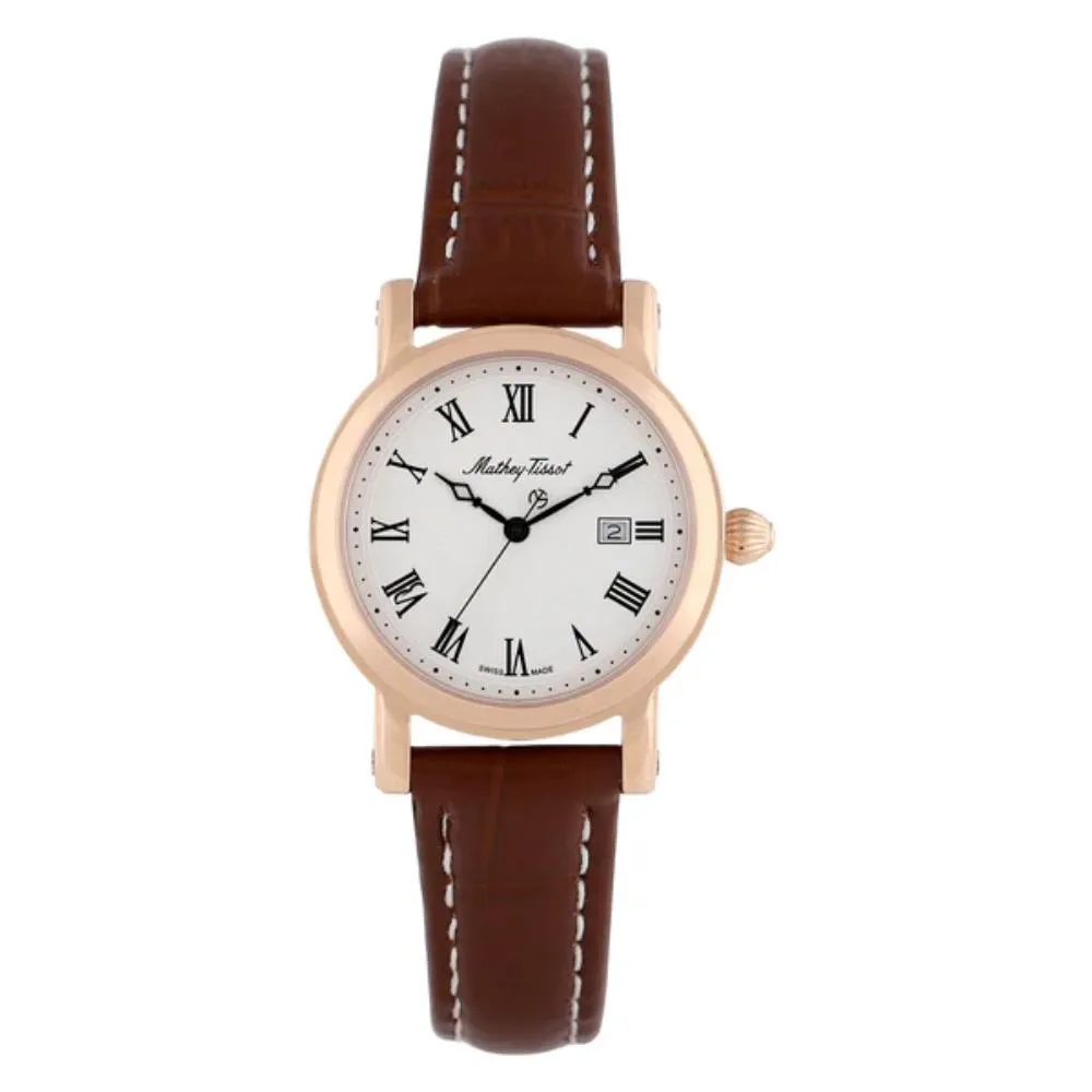 Jewelry Mathey-Tissot Watches Mathey-Tissot City Leather Collection Stainless Steel Women's Watch
