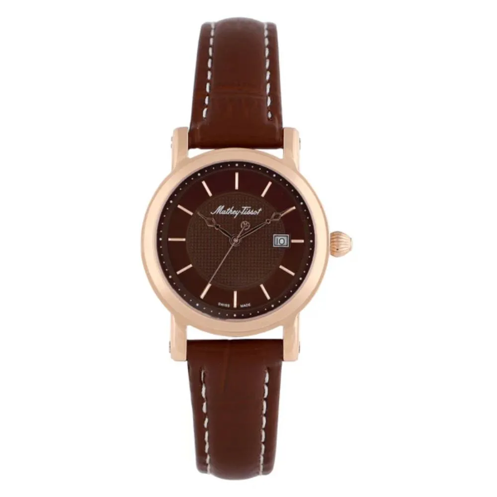 Jewelry Mathey-Tissot Watches Mathey-Tissot City Leather Collection Stainless Steel Women's Watch