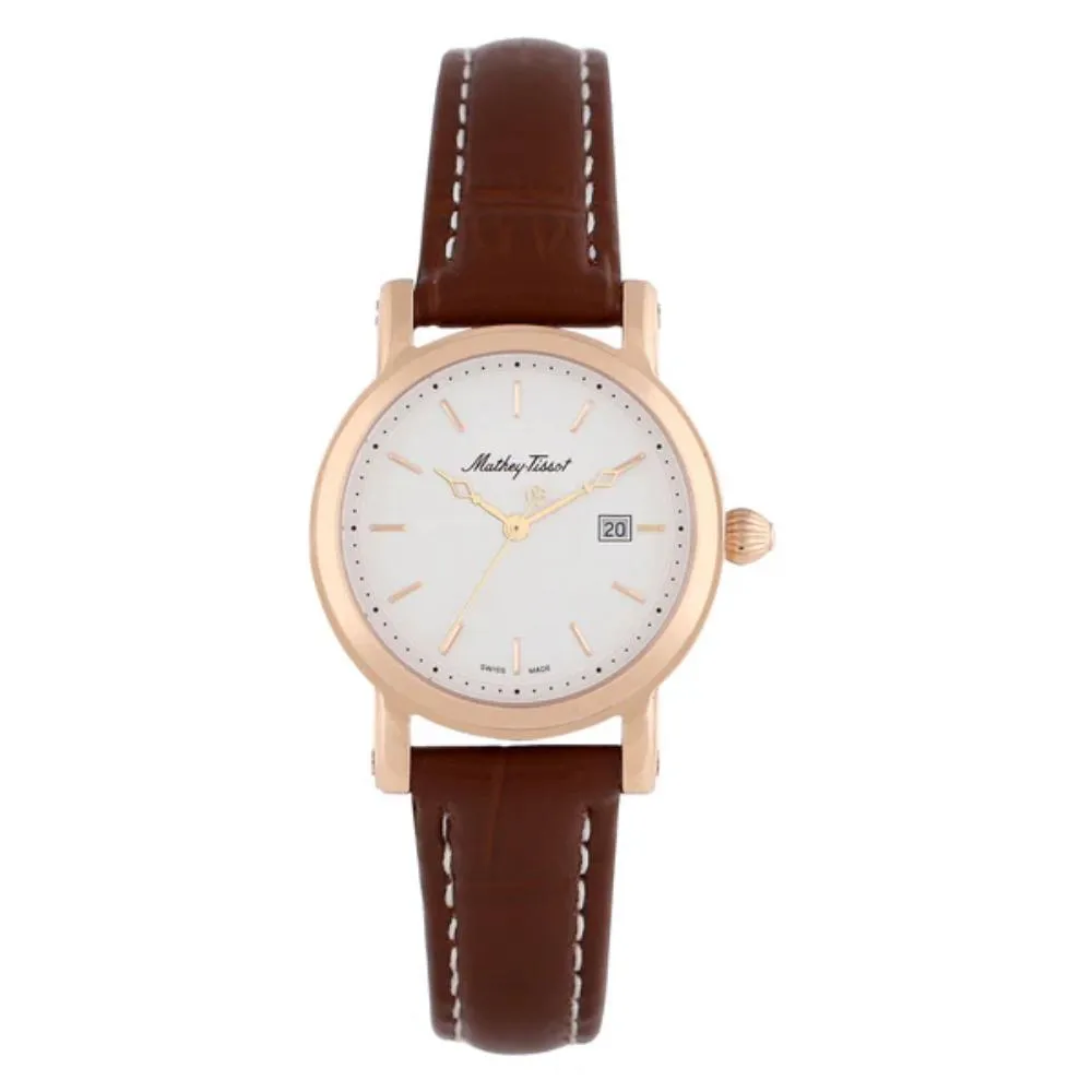 Jewelry Mathey-Tissot Watches Mathey-Tissot City Leather Collection Stainless Steel Women's Watch