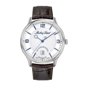 Jewelry Mathey-Tissot Watches Mathey-Tissot Edmond Automatic 3D Brown Strap Leather Men's Watch