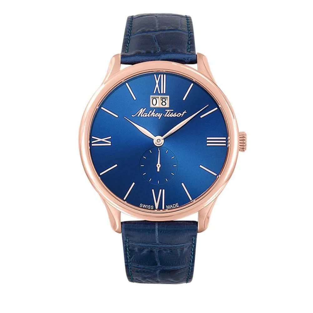 Jewelry Mathey-Tissot Watches Mathey-Tissot Edmond Leather Collection Men's Watch