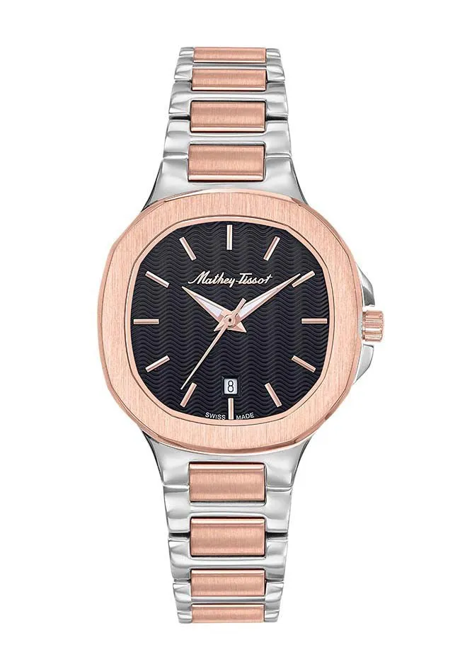 Jewelry Mathey-Tissot Watches Mathey-Tissot Evasion Collection Two-Tone Rose Gold Strap Women's Watch