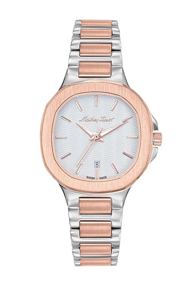 Jewelry Mathey-Tissot Watches Mathey-Tissot Evasion Collection Two-Tone Rose Gold Strap Women's Watch