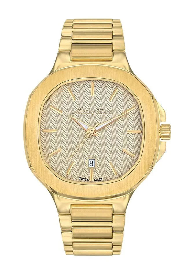 Jewelry Mathey-Tissot Watches Mathey-Tissot Evasion Collection Yellow Gold Couple's Watch