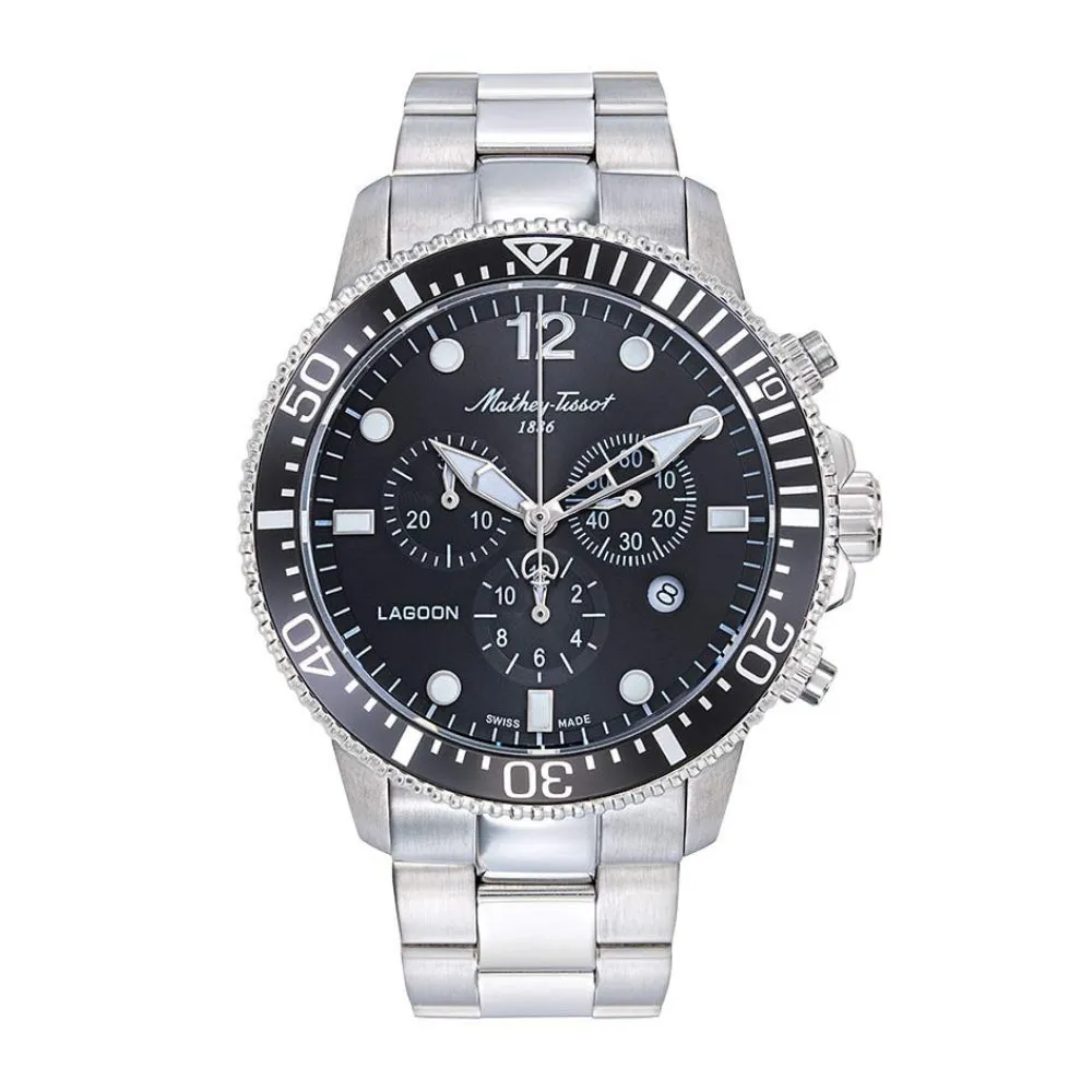 Jewelry Mathey-Tissot Watches Mathey-Tissot Lagoon Collection Silver Men's Watch