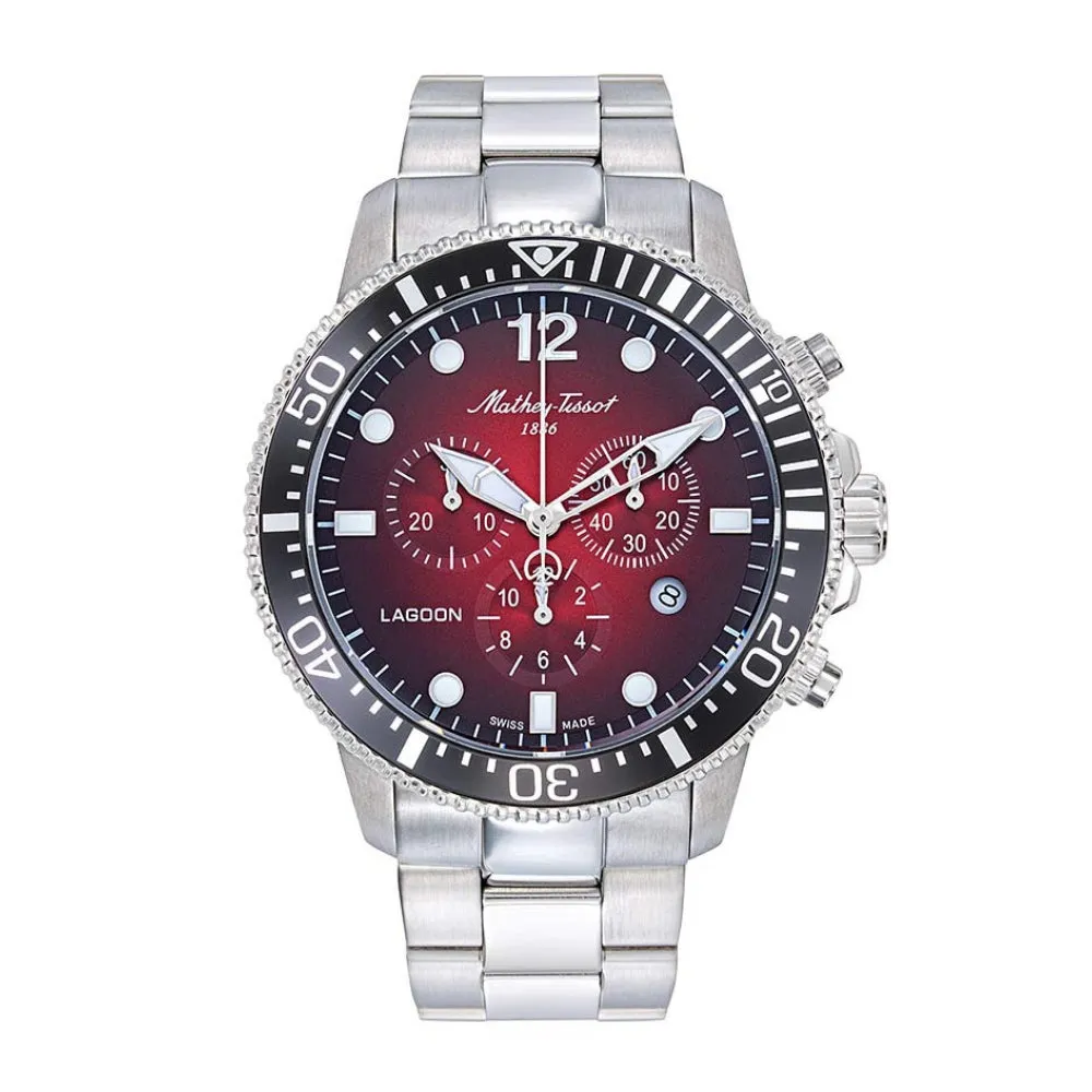Jewelry Mathey-Tissot Watches Mathey-Tissot Lagoon Collection Silver Men's Watch