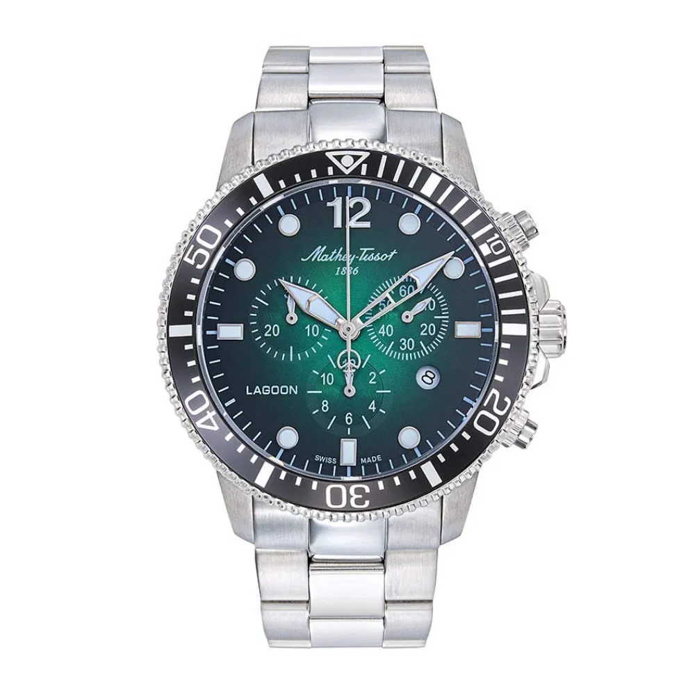 Jewelry Mathey-Tissot Watches Mathey-Tissot Lagoon Collection Silver Men's Watch
