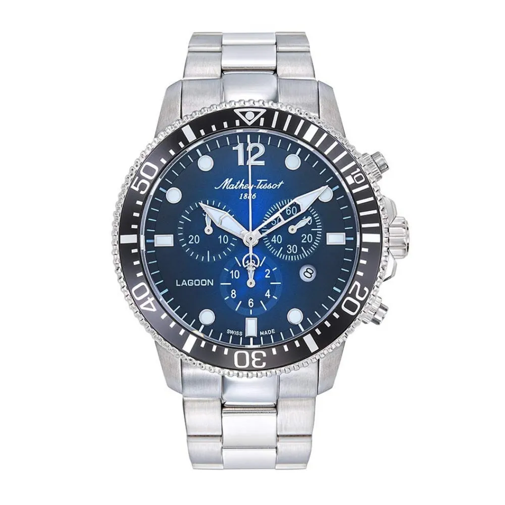 Jewelry Mathey-Tissot Watches Mathey-Tissot Lagoon Collection Silver Men's Watch