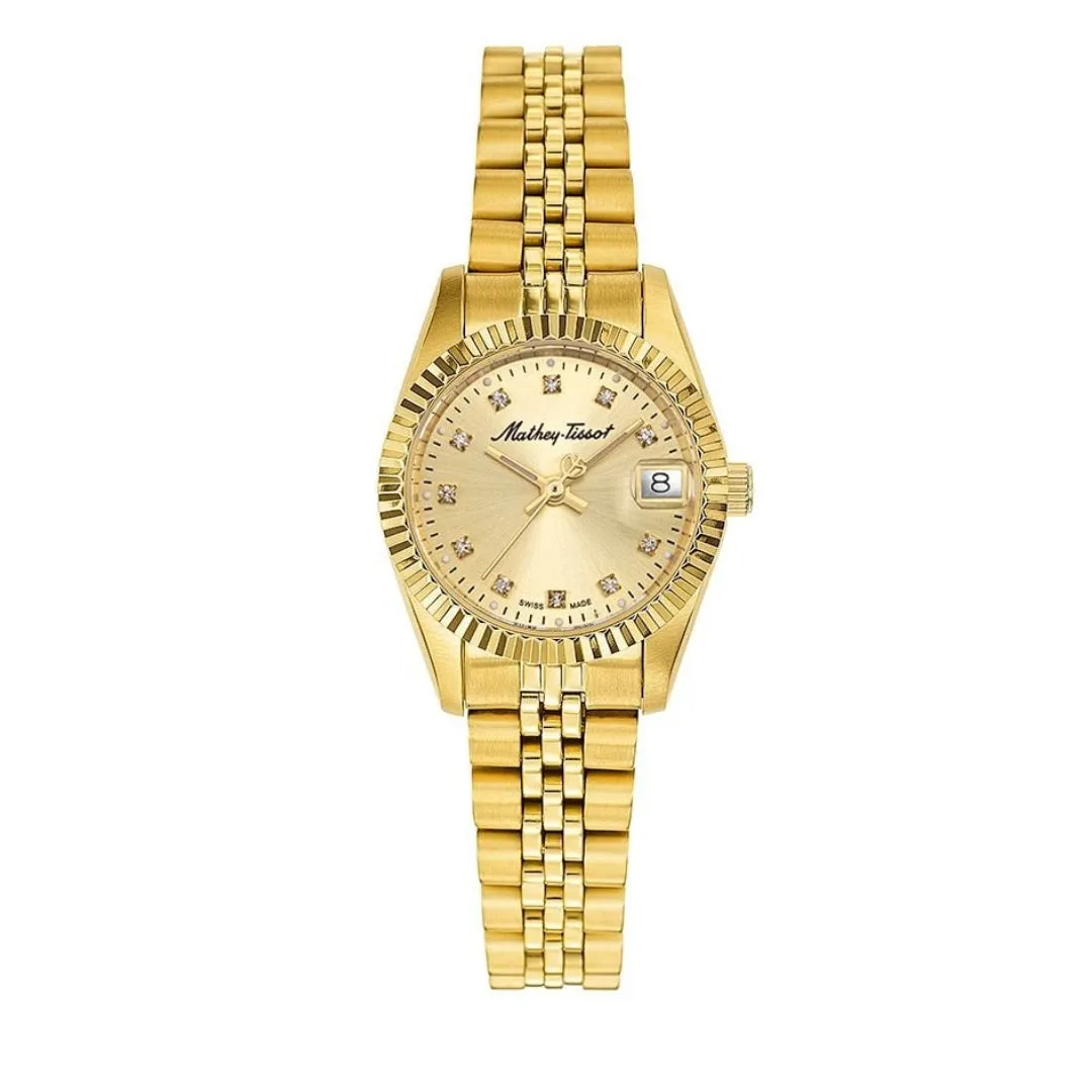 Jewelry Mathey-Tissot Watches Mathey-Tissot Mathy II Collection Gold D710P Series Women's Watch