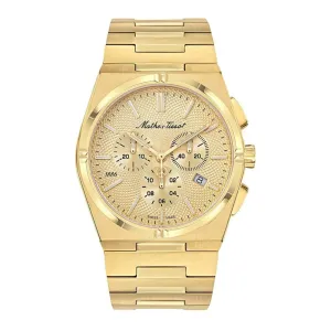 Jewelry Mathey-Tissot Watches Mathey-Tissot Zeus Chrono Collection Yellow Gold Men's Watch H118CHPDI