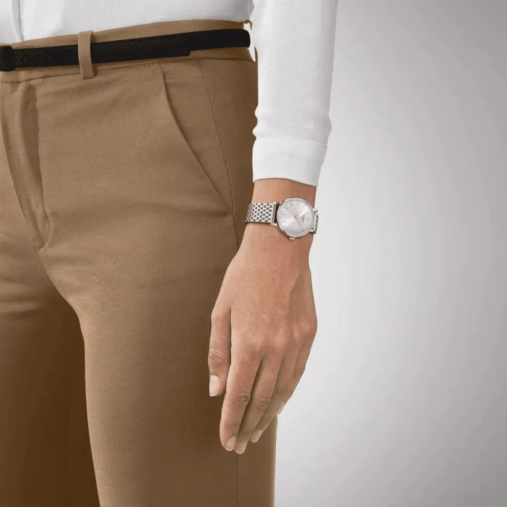 Jewelry Tissot Watches Tissot Every time Silver Dial Stainless Steel Strap Women Watch T1432101101101