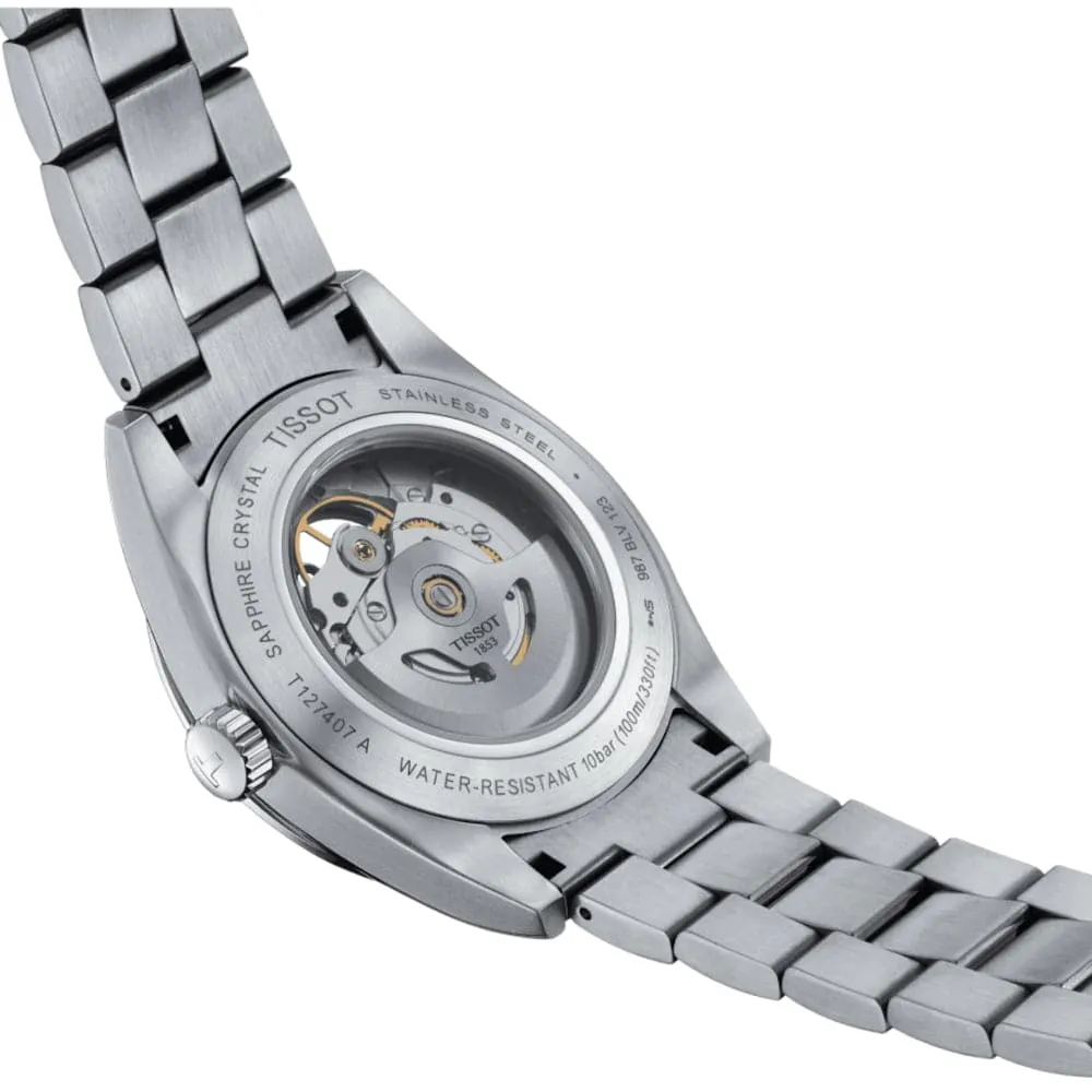 Jewelry Tissot Watches Tissot Powermatic Open Heart Silver Dial Stainless Steel Men Watch T1274071103101