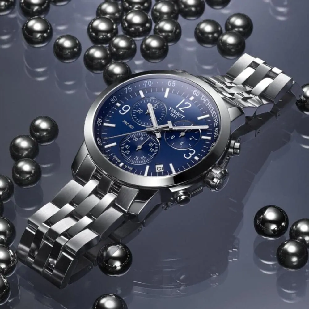 Jewelry Tissot Watches TISSOT PRC T1144171104700 BLUE DIAL STAINLESS STEEL MEN'S WATCH