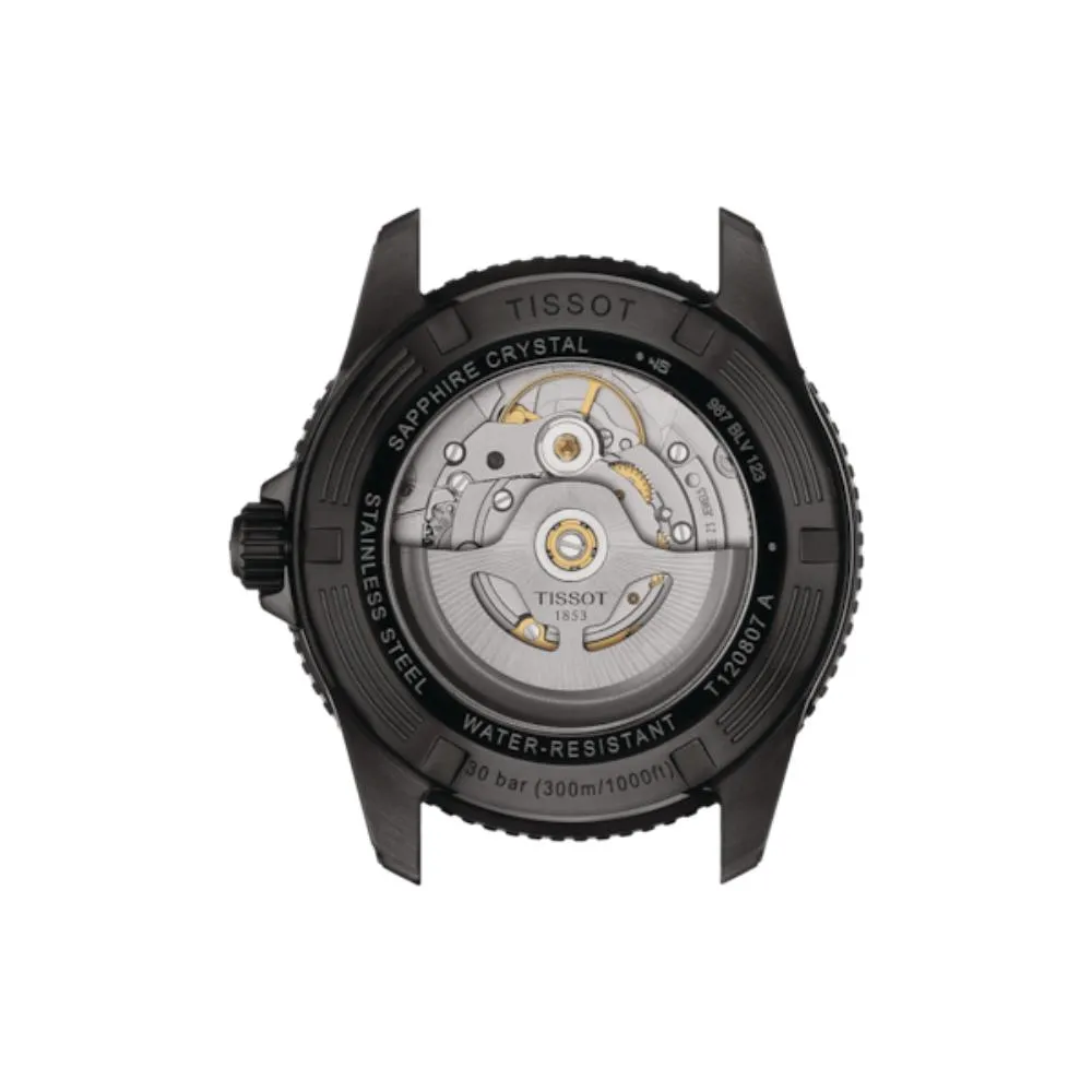 Jewelry Tissot Watches Tissot Seastar 1000 Powermatic 80 Black Stainless Steel Unisex Watch T1208073305100