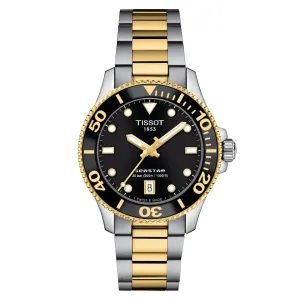 Jewelry Tissot Watches Tissot Seastar Two-Tone Stainless Steel Strap  Watch T1202102205100