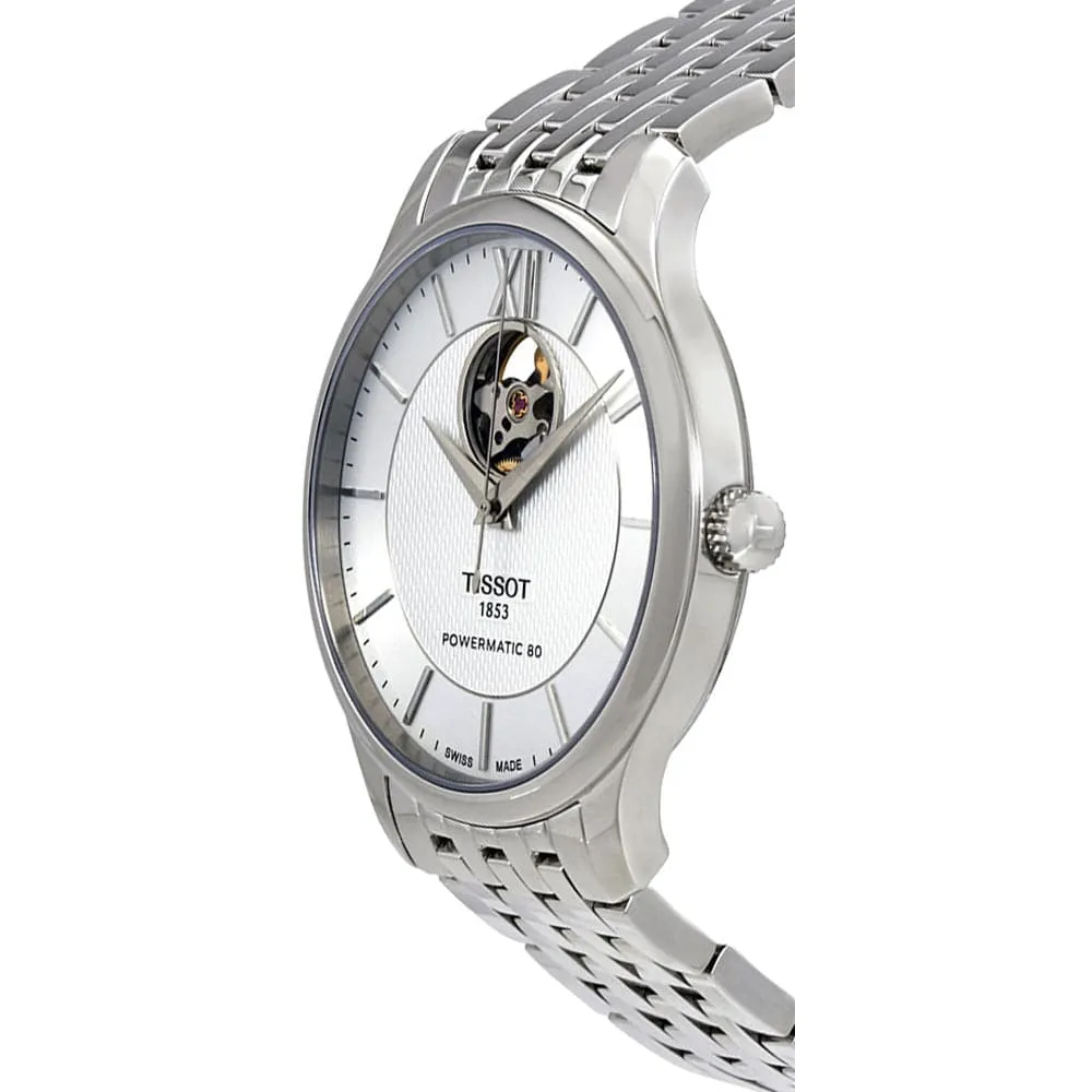 Jewelry Tissot Watches TISSOT T0639071103800 TRADITION POWERMATIC 80 OPEN HEART MEN'S WATCH
