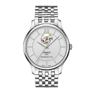 Jewelry Tissot Watches TISSOT T0639071103800 TRADITION POWERMATIC 80 OPEN HEART MEN'S WATCH
